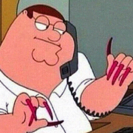 peter griffin with silly nails